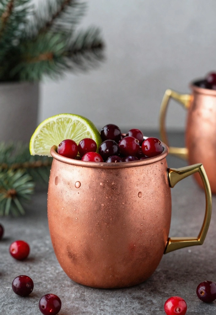 10 Holiday Cocktail Recipes for Festive Cheerful Celebrations - 4. Cranberry Moscow Mule