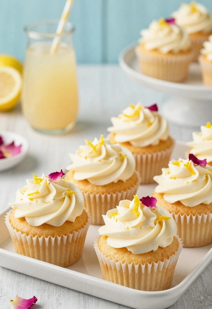 10 Rose Dessert Recipes for Floral Sweet Elegant Flavor 45 10 Rose Dessert Recipes for Floral Sweet Elegant Flavor - 5. Rose Lemonade Cupcakes