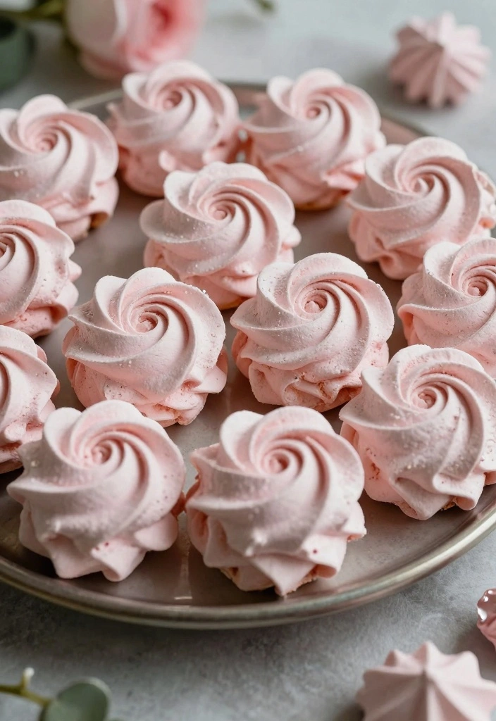 10 Rose Dessert Recipes for Floral Sweet Elegant Flavor 67 10 Rose Dessert Recipes for Floral Sweet Elegant Flavor - 7. Rose Meringue Kisses