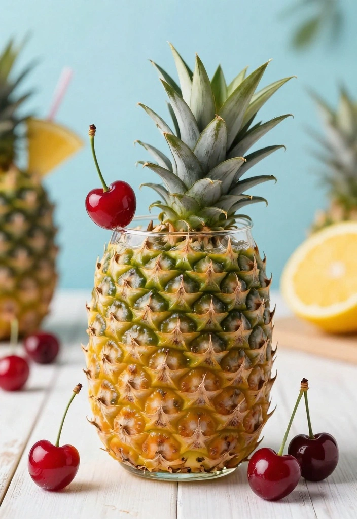 12 Tropical Cocktail Recipes for Bright Sweet Vacation Vibes 111 12 Tropical Cocktail Recipes for Bright Sweet Vacation Vibes - 11. Cherry Pineapple Delight