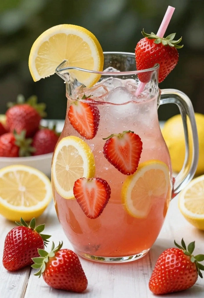 12 Tropical Cocktail Recipes for Bright Sweet Vacation Vibes 23 12 Tropical Cocktail Recipes for Bright Sweet Vacation Vibes - 3. Tropical Strawberry Lemonade