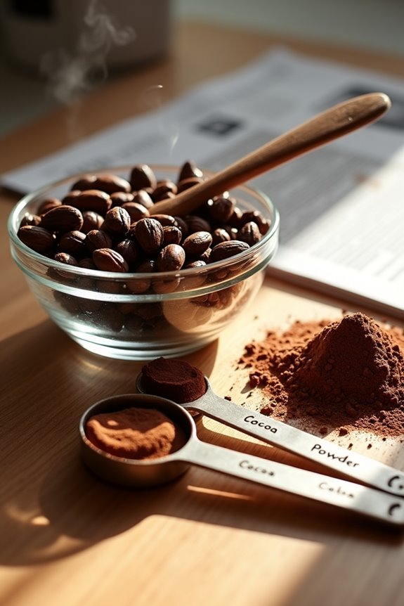 adjust leavening when substituting cocoa
