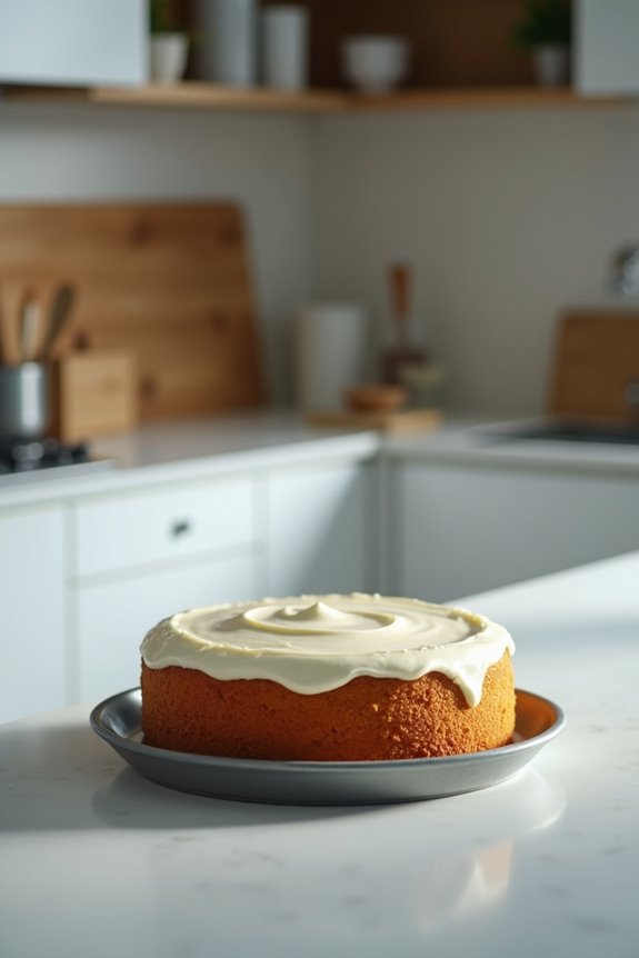 chilled cake warms evenly throughout