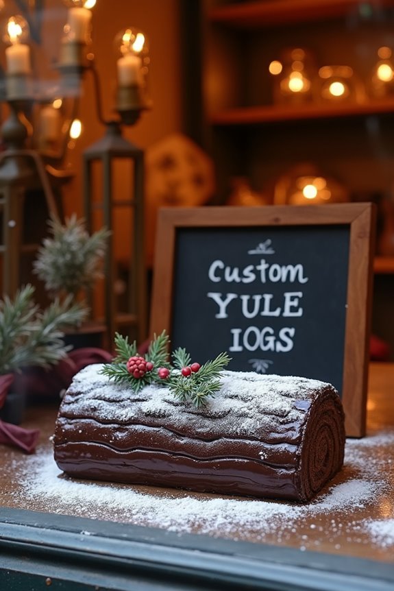 custom yule logs personalized options