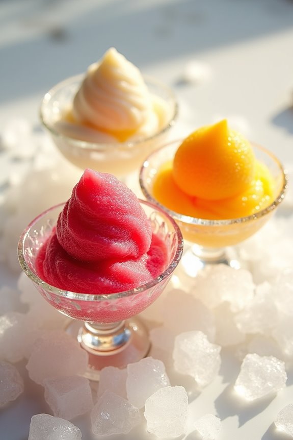dairy free tropical sorbet trio