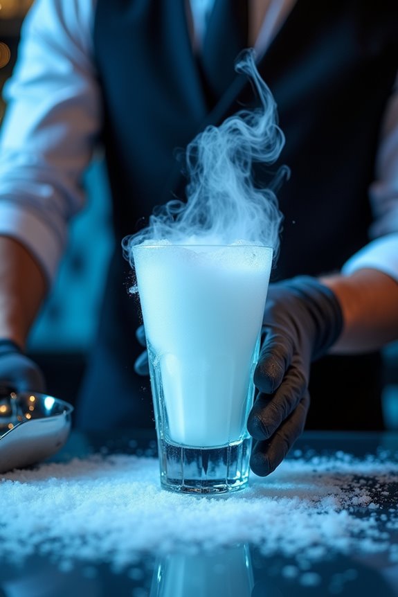 do not hand dry ice