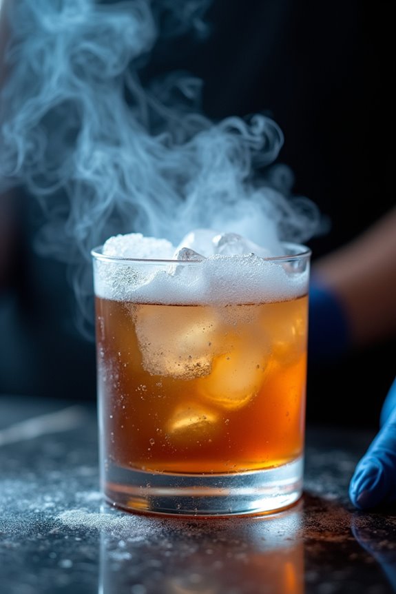 dry ice fog lasts briefly