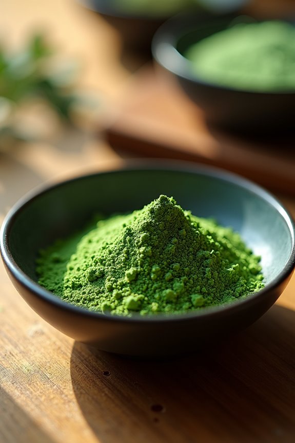 fresh vibrant fragrant frothing matcha