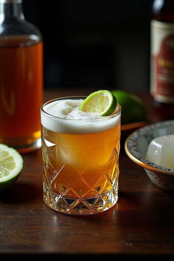 grumpy old man cocktail bourbon lime ginger ale