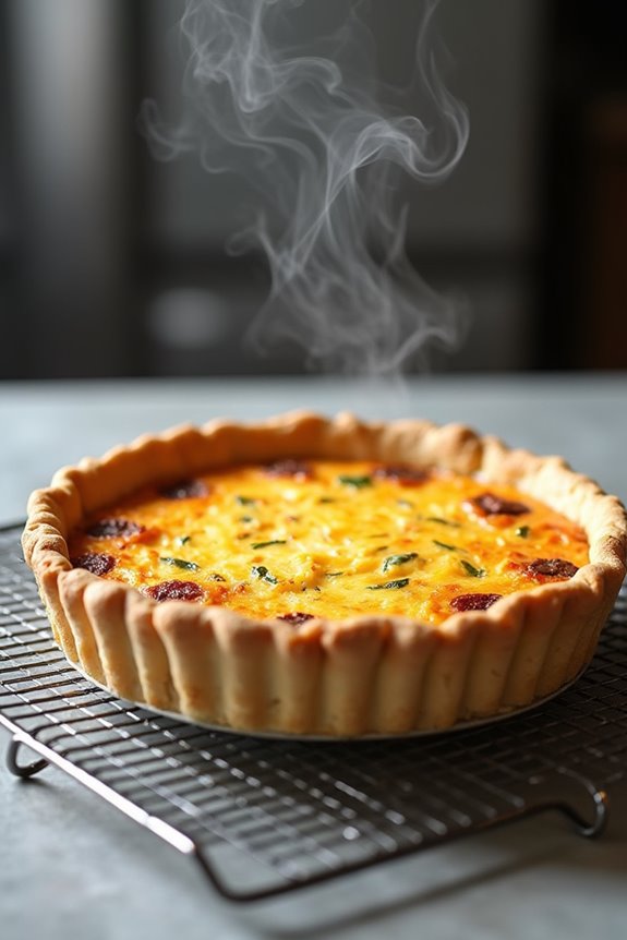 let quiche cool completely