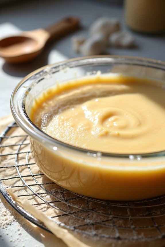 mix gently to preserve air bubbles