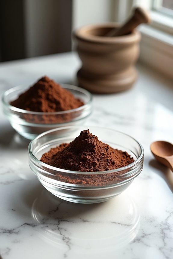 natural cocoa reacts with baking soda