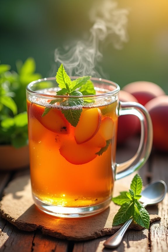 peach tea antimicrobial support components
