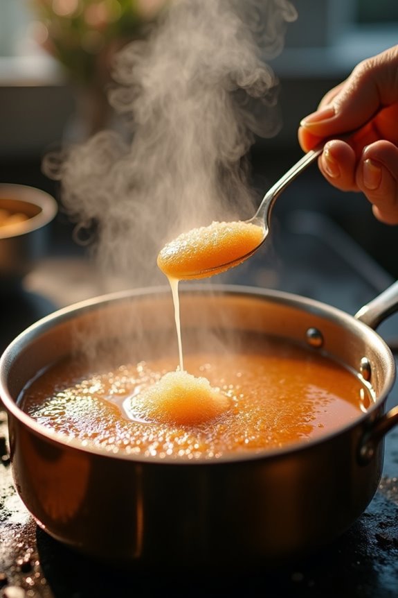 remove from heat then fold in