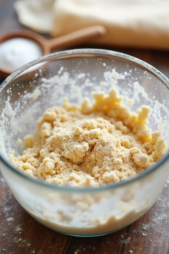 rest dough hydrate bind evenly