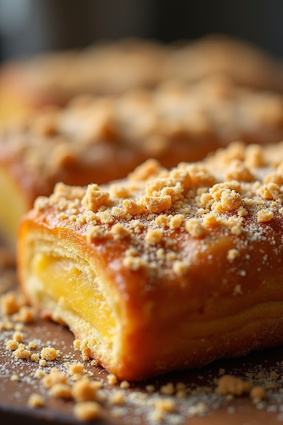 streusel crumbly topping strudel filled pastry