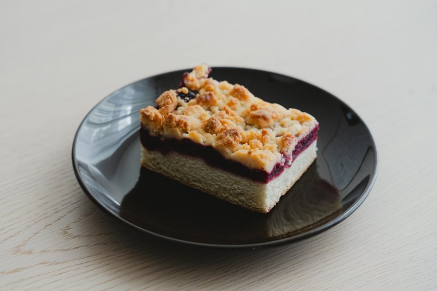 streusel original sprinkled dessert