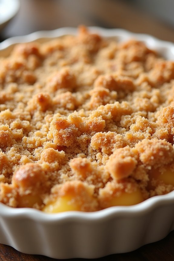 three ingredient quick streusel topping